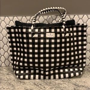Woven nylon Kate Spade beach bag